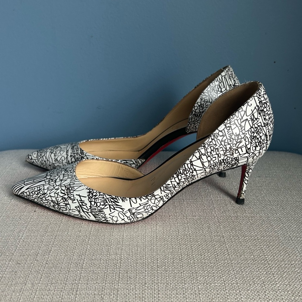 Christian Louboutin Graffiti Iriza 70 D'Orsay Pumps - Picture 5 of 12